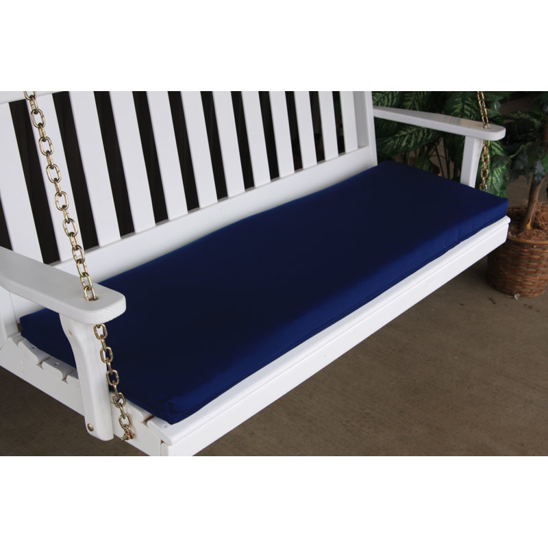 Outdoor Bench Cushion, Navy Blue, 2" H x 68" W x 17" D