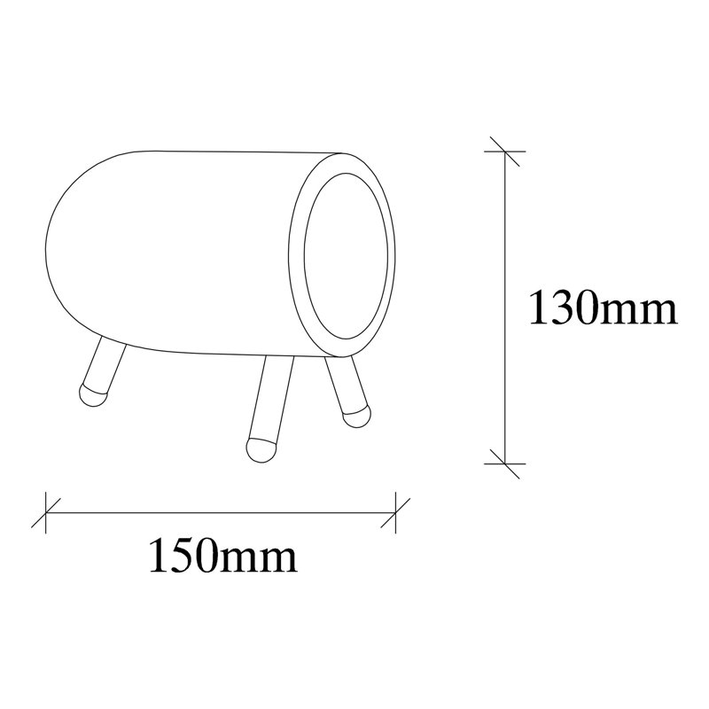 Lampe de table brune 5,91 "Herr