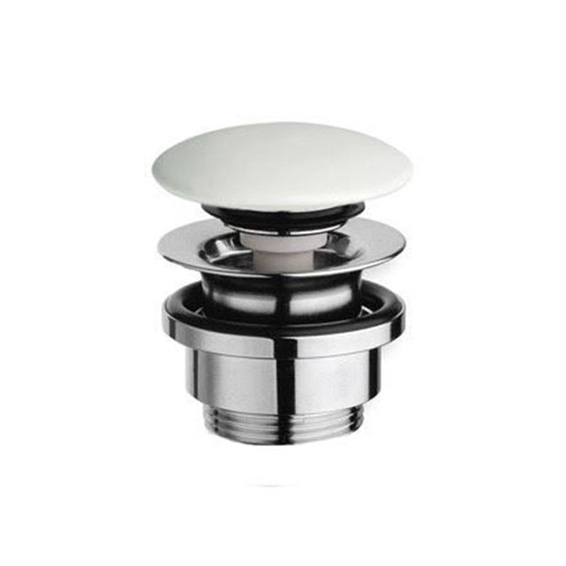 Urban 2.8" Pop-up Bathroom Sink Drain, Glossy White, Yes