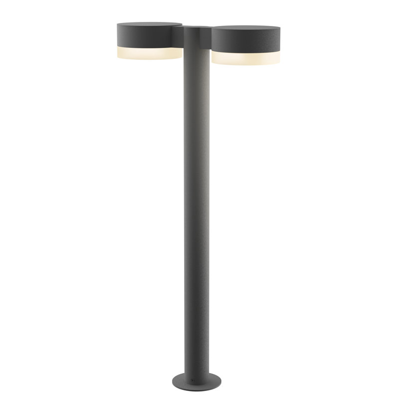 Reals LED Bollard Light, Gray, 28" H x 5" W x 13.5" D