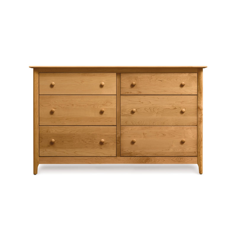 Sarah 6 - Drawer Dresser, Natural Cherry, Conventional