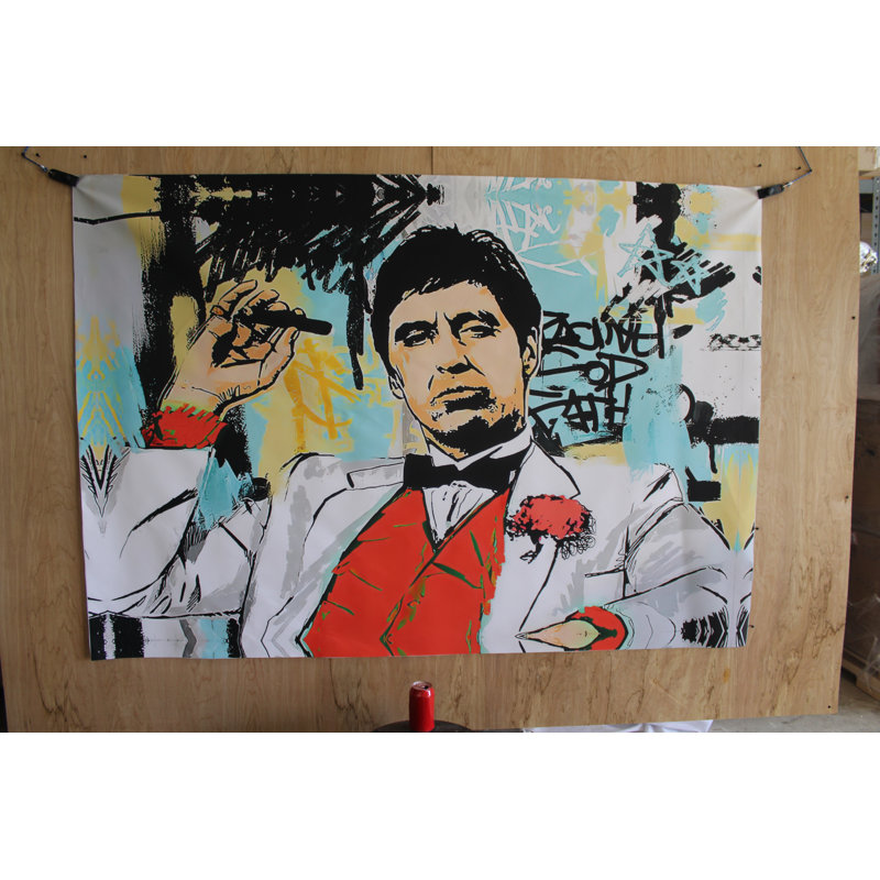 Collection Nifao «Al Pacino géant», toile graffiti sans cadre 52 x 75