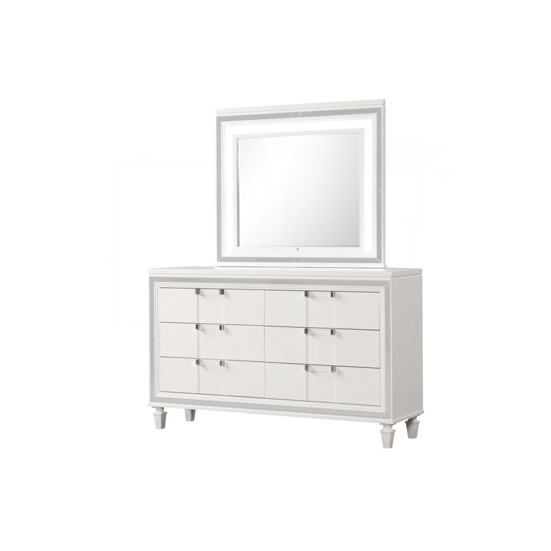 Commode Genoa G05790-D (sans miroir), blanc scintillant