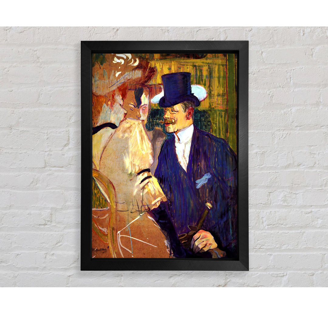 Toulouse Lautrec Der Engländer im Cabaret von Henri De Toulouse-Lautrec - Einzelne Bilderrahmen Kunstdrucke