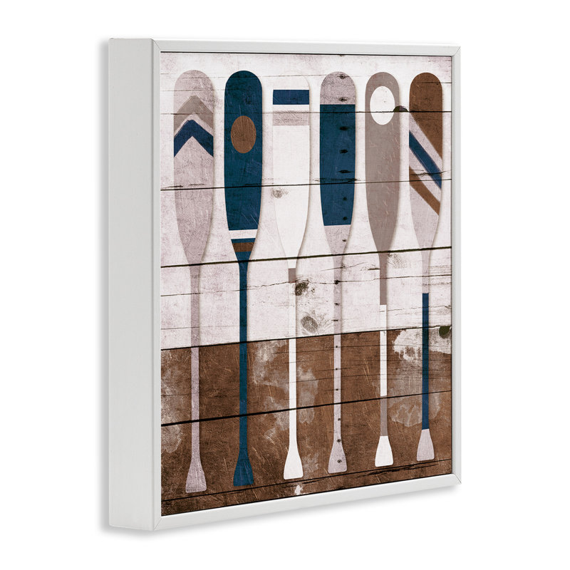 Conception de chalet rustique à motif de grain de mer par Milli Villa - Peinture, H 24 po x l 24 po