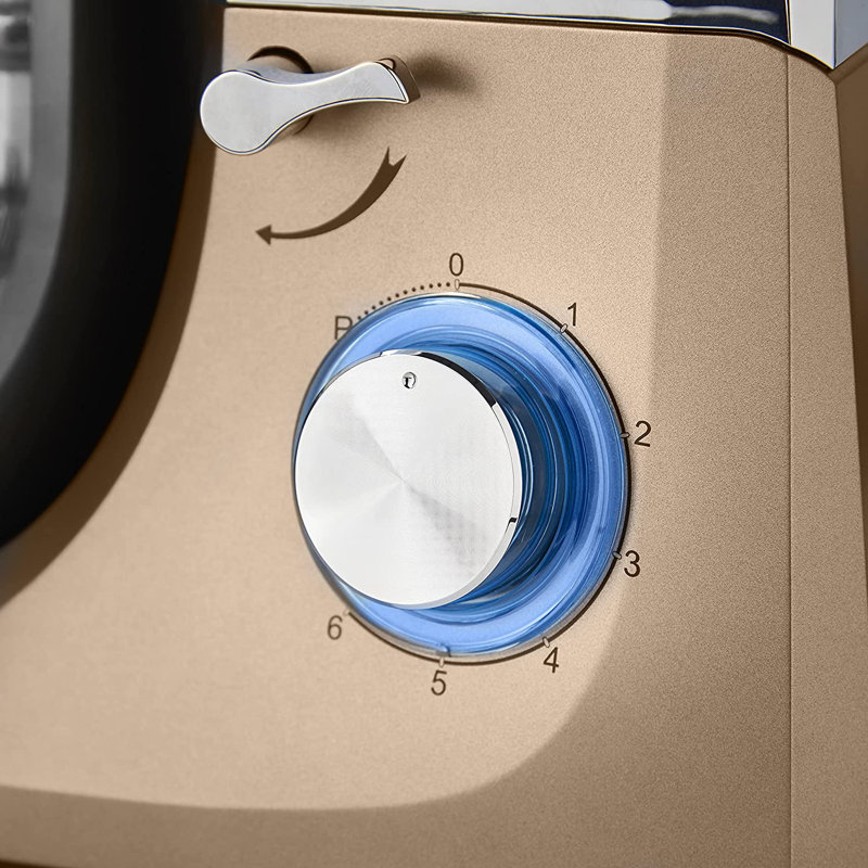 Kapplico 6 Speed 7L Stand Mixer Dough Hook, Mixer, Beater Mixer Attachment, Gold