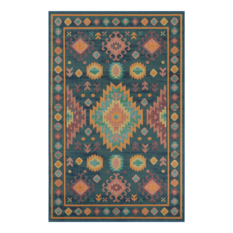 Gralf Oriental Indoor / Outdoor Rug, Rectangle 6'1" x 9'