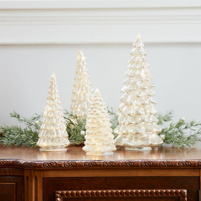 Glass LED 4 Piece Tree Set