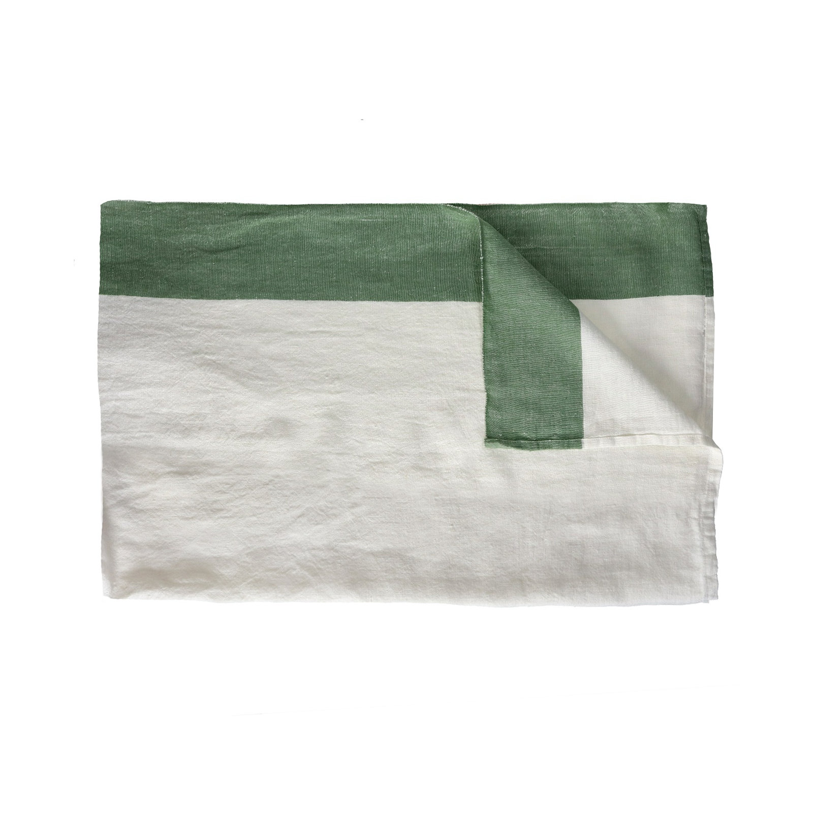 Indian Summer Linen Table Cloth Rust, Green