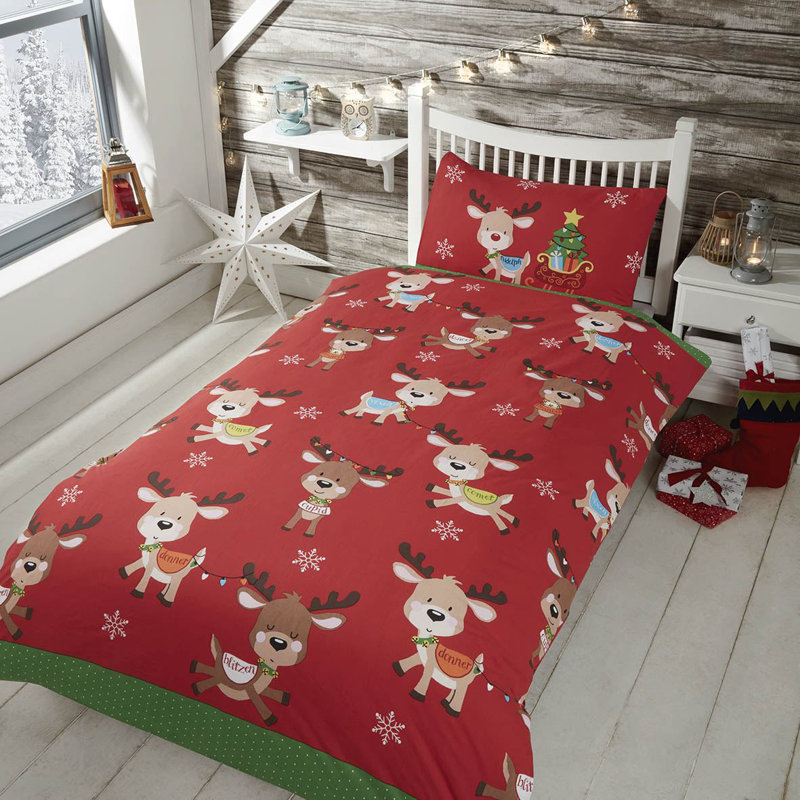 Reindeer Friends Duvet Cover Set, Double - 2 Standard Pillowcases