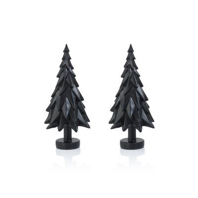'6.75" Tall Decorative Spruce Trees, Set of 2
