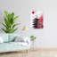 Japanese Pagoda Cherry Blossoms Contemporary Wall Art Print 1 Piece Wrapped Canvas Wall Art-99017022