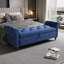 Banc de lit en tissu bleu marine-1867427250