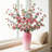 5 Stems Artificial Camellia Bouquet, 35.4 Inch Long Stem Silk Simulation Flower, Home/Wedding Decoration Flower, Rose Pink-706879931
