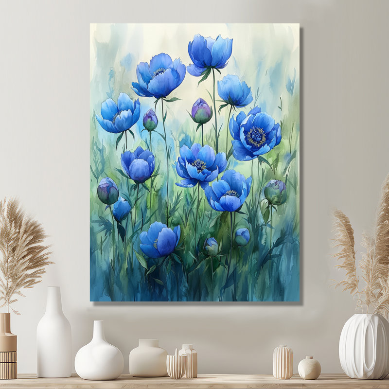 Kadmiel - pivoines, art mural en métal, H 32 po x l 16 po