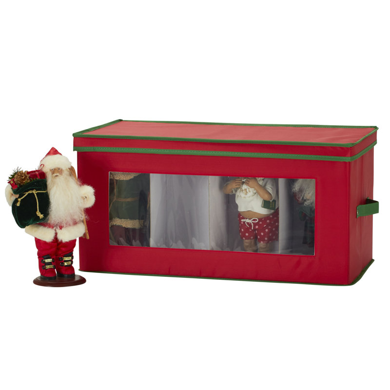 Boîte de rangement Figurine Holiday avec fenêtre et couvercle avec garniture