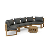 Circular Modular Outdoor 4 - Piece Teak Conversation Set