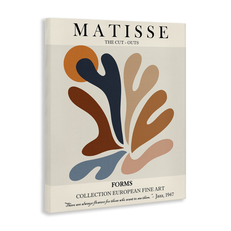 «Matisse abstraite, découpe, formes, peinture traditionnelle surdimensionnée, art mural par Ros Ruseva, Toile tendue