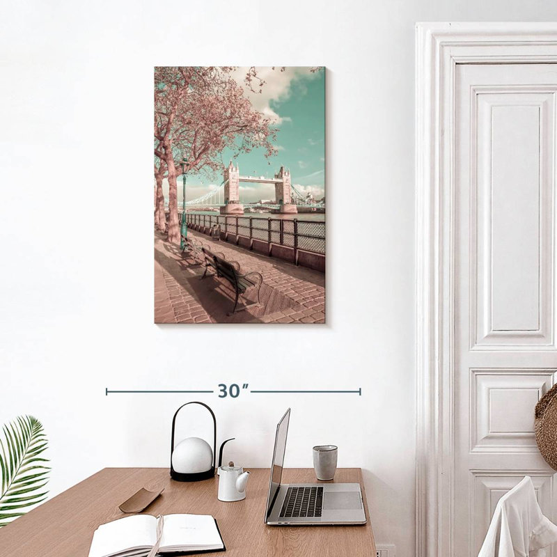 Lilie Thames Riverside And Tower Bridge, 30" H x 20" W
