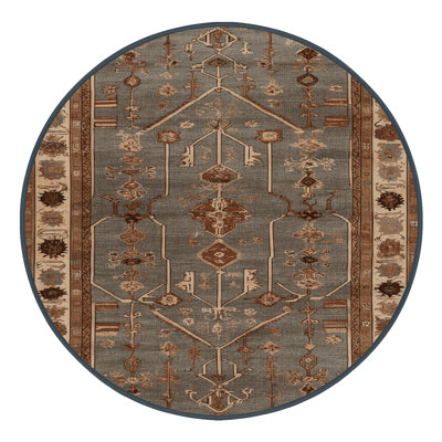 Tapis brun turc lavable à la machine