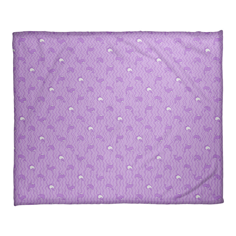 Couverture Katelyn Elizabeth Whales, L 52,5 po x L 62,5 po, Mauve