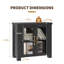 Buffet avec rangement, bahut avec portes en verre trempé-459274165