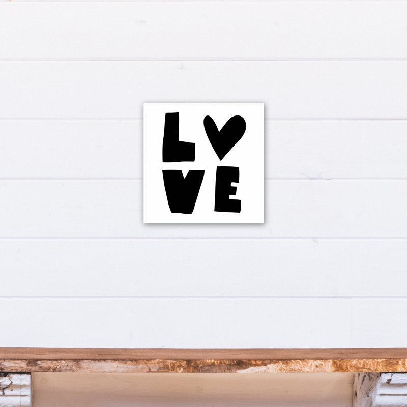 « love », art encadré Mallette, Toile tendue, H 12 po x l 12 po x P 1,25 po