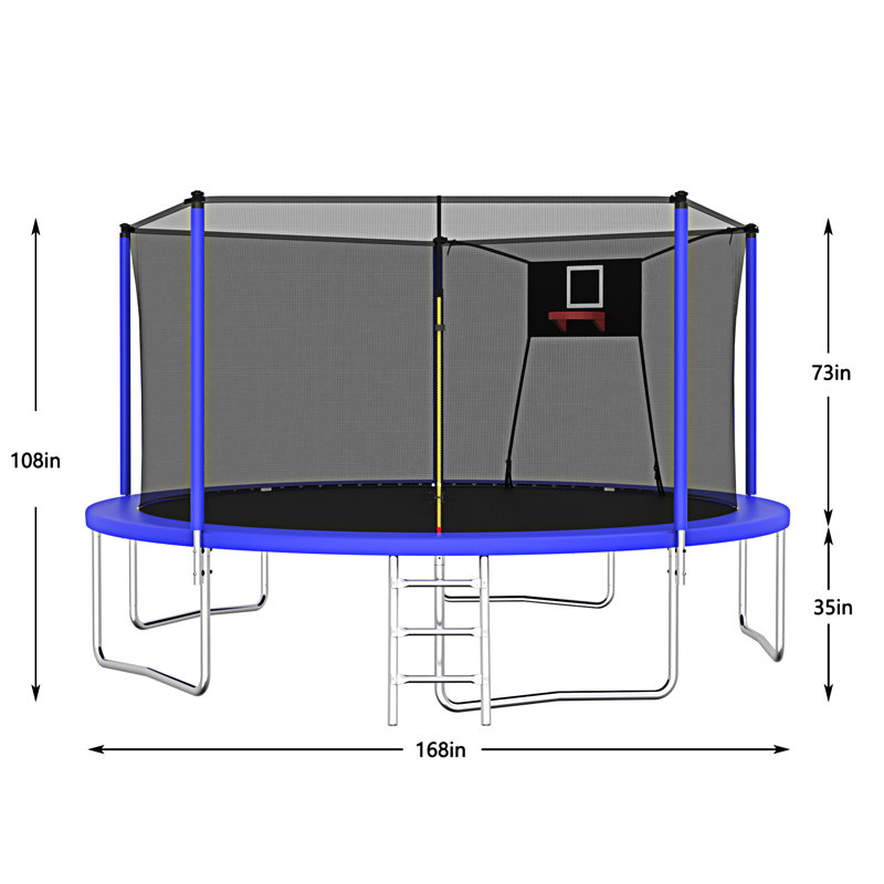 Trampoline 14 pi, Bleu
