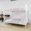 Lit superposé en fer carré multifonctionnel, structure en métal robuste résistant à l'usure, idéal pour optimiser l'espace vertical dans n'importe quelle pièce - Grand lit - 153 cm x 203 cm - Blanc-322874527