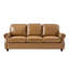 Gerardo 85.5" Genuine Leather Traditional Rolled Arms Sofa With Nailhead Trims-1091278278