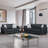 Barato Twin 84'' Faux Leather Convertible Sofa-593339456