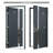 VDomDoors Deux 36 in. x 80 in. Black Steel and Aluminum Front Entry Door-95265378