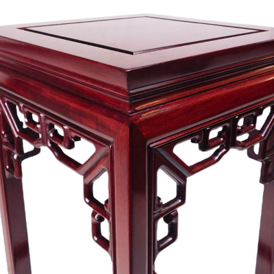 Solid Rosewood 30" High Square Plant Stand