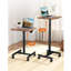 Bureau debout rustique avec roues verrouillables, bureau ergonomique à hauteur réglable-1502001703