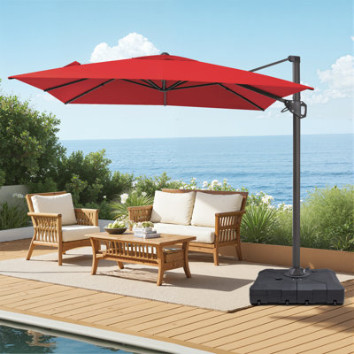 128' X 104' Rectangular Cantilever Umbrella with Weighted Base