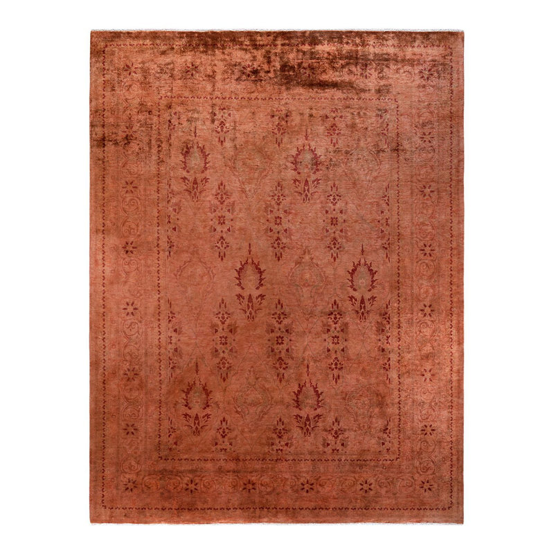 Tapis unique en laine 9 pi 3 po x 11 pi 10 po Pompano