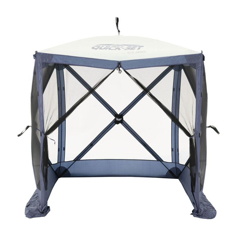 CLAM Quick-Set Pavilion Portable Outdoor Canopy Shelter, 6' x 6', Blue