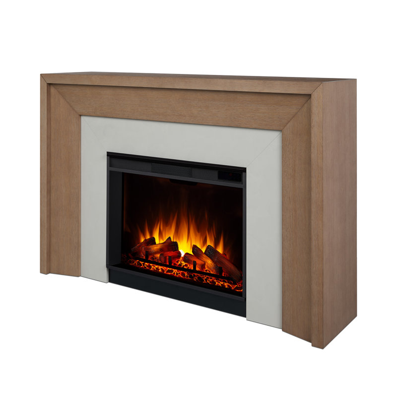 Brooks 64" Grand Electric Fireplace by Real Flame, Brown Wood