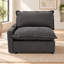 Upholstered Modern Linen Fabric Power One-Armed Chair-166855548