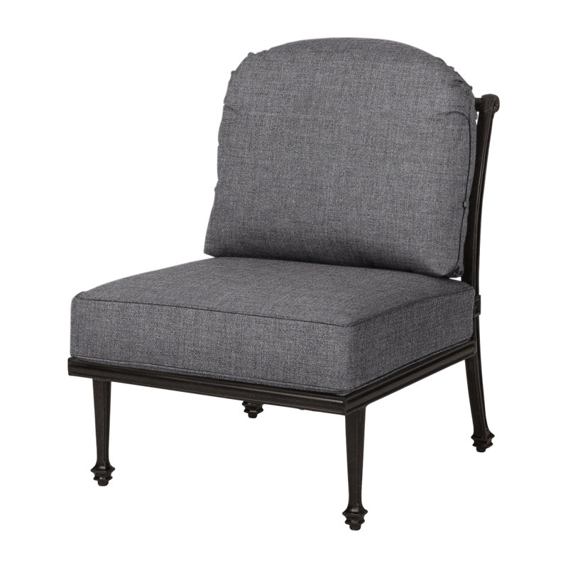 Grand Terrace Cast Outdoor Lounge Chair, Cast Slate Sunbrella® Plainweave, Vintage