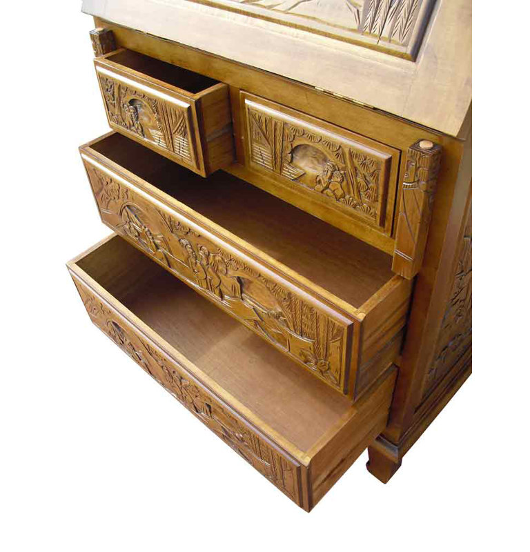 Abrams Solid Wood Solid Wood Secretary Desk