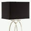 Lampe d'appoint rectangulaire nickel brossé et abat-jour noir