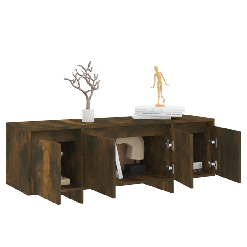 Gancho Unfinished TV Stand for TVs up to 48", Smoked Oak