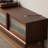Black Walnut TV Stand with Multiple Features