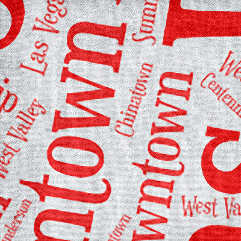 Bath Towel, Red, Poly/Cotton, Las Vegas