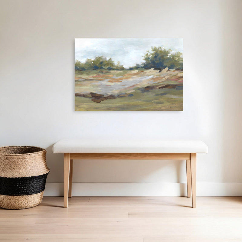 «Still Autumn Abstract Contemporary Serene Forest Landscape», reproduction d'art murale, 24" H x 36" W