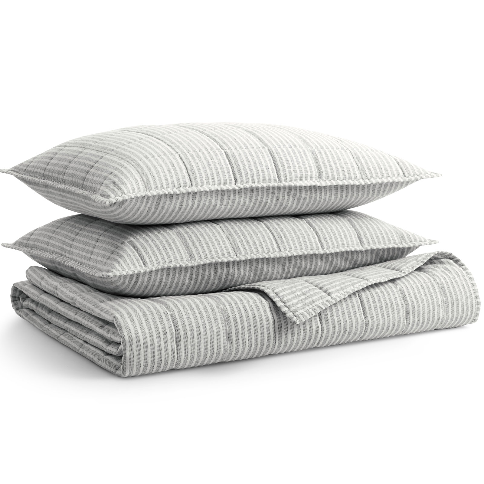 Canfield Quilt Set, Queen Quilt + 2 Queen Shams, Navy