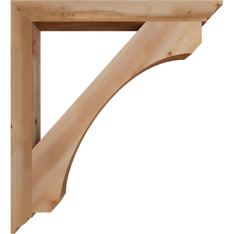 Support en bois rustique traditionnel BKTLEC01, Cèdre rouge de l'Ouest (lisse), H 44 po x l 3,5 po x P 40 po