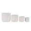 4 pots de fleurs en céramique de couleur crème, pot de fleurs moderne pour divers environnements, toutes saisons, drainage intégré, pots de fleurs de 13,93 po de profondeur, jardinières convenant à un trou de drainage, aucun assemblage requis,