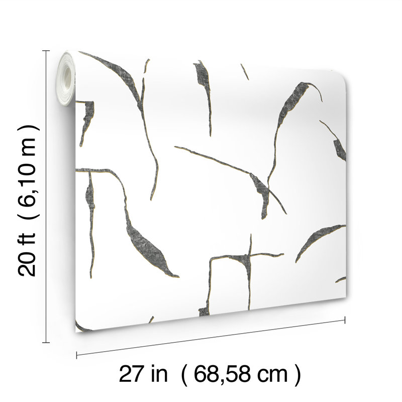Coast Premium Peel and Stick Wallpaper, Black